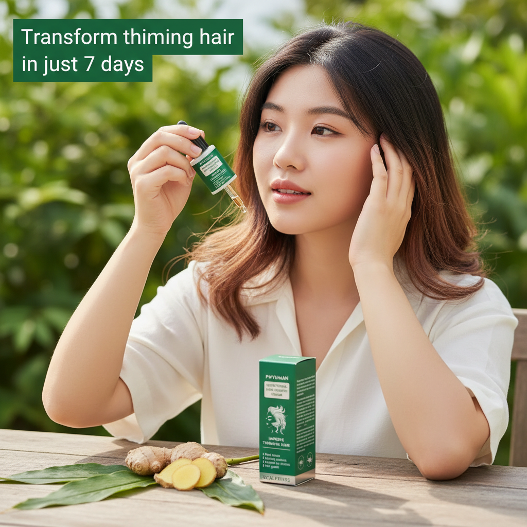 7 Days Ginger Hair Growth Serum Fast Promote Hair Regrowth Products Anti Hair Loss Repair Scalp Baldness Nourish Hair Root Care