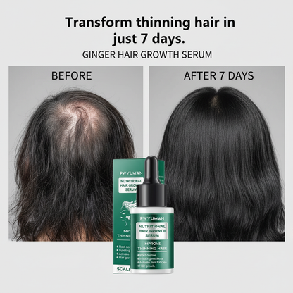 7 Days Ginger Hair Growth Serum Fast Promote Hair Regrowth Products Anti Hair Loss Repair Scalp Baldness Nourish Hair Root Care