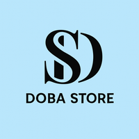 Black stylized SD monogram logo above the text DOBA STORE on a light blue background