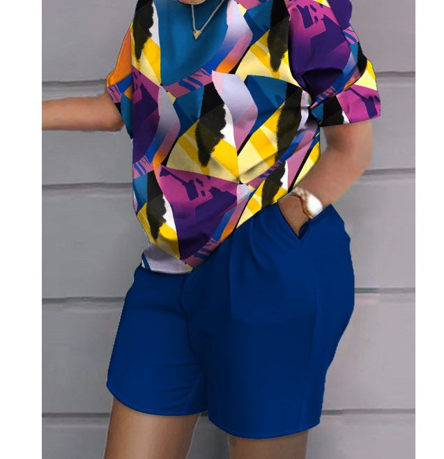 Tenue Y2K imprimée - Ensemble 2 pièces décontracté