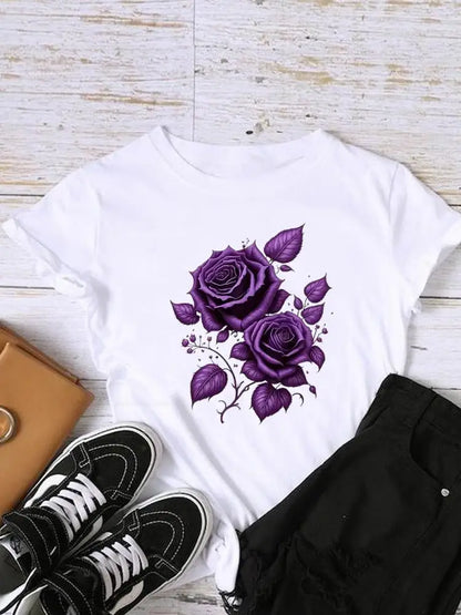 T-shirt femme fleurs - Tableau des tailles détaillé