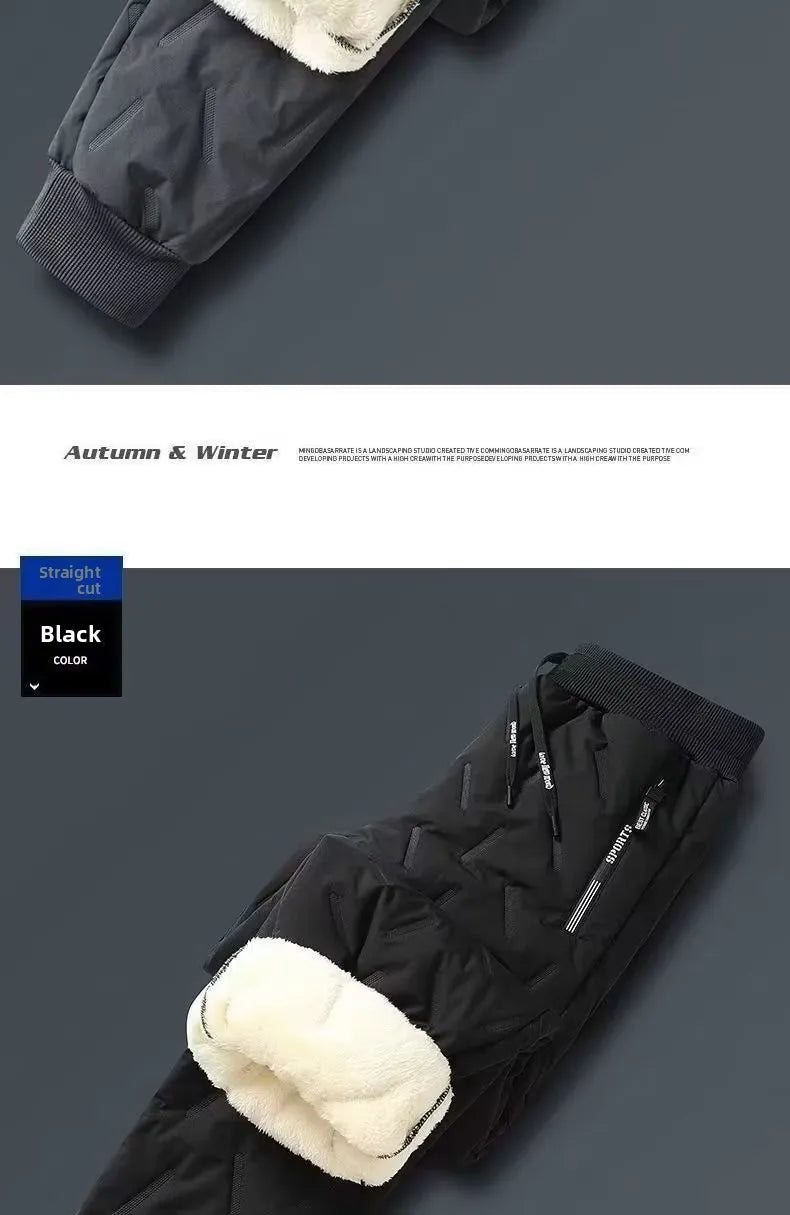 Pantalon de neige en velours d'agneau pour homme, doublure Fce, coupe-vent chaud coton hiver Doba Store