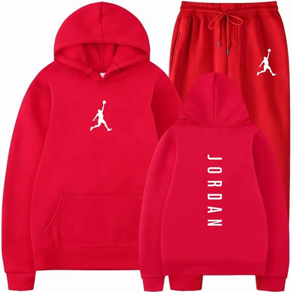 Sweat-shirt + pantalon de survêtement pour hommes veste à capuche rouge Jordan Doba Store printemps automne 2025