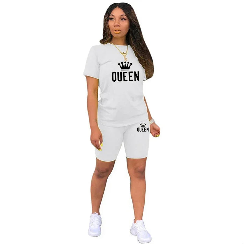 Survêtement Queen femme - Détail col rond t-shirt