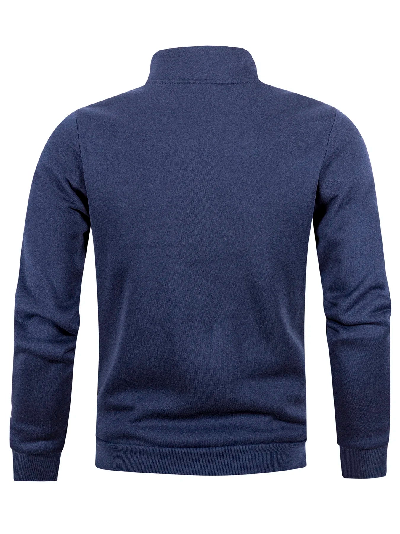 Automne hommes pull à fermeture éclair col roulé chandails chauds couleur unie à manches longues mode mâle décontracté quotidien sweat haut Doba Store