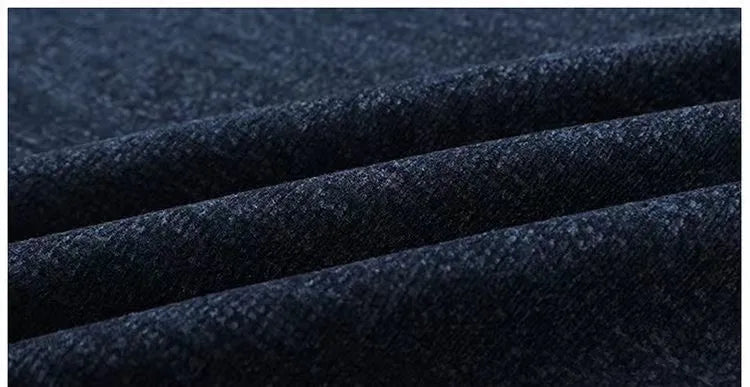 Tissu bleu foncé tricoté du Pull en cachemire de vison pur pour hommes col rond 4XL Doba Store hiver manches longues