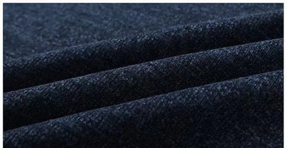 Tissu bleu foncé tricoté du Pull en cachemire de vison pur pour hommes col rond 4XL Doba Store hiver manches longues