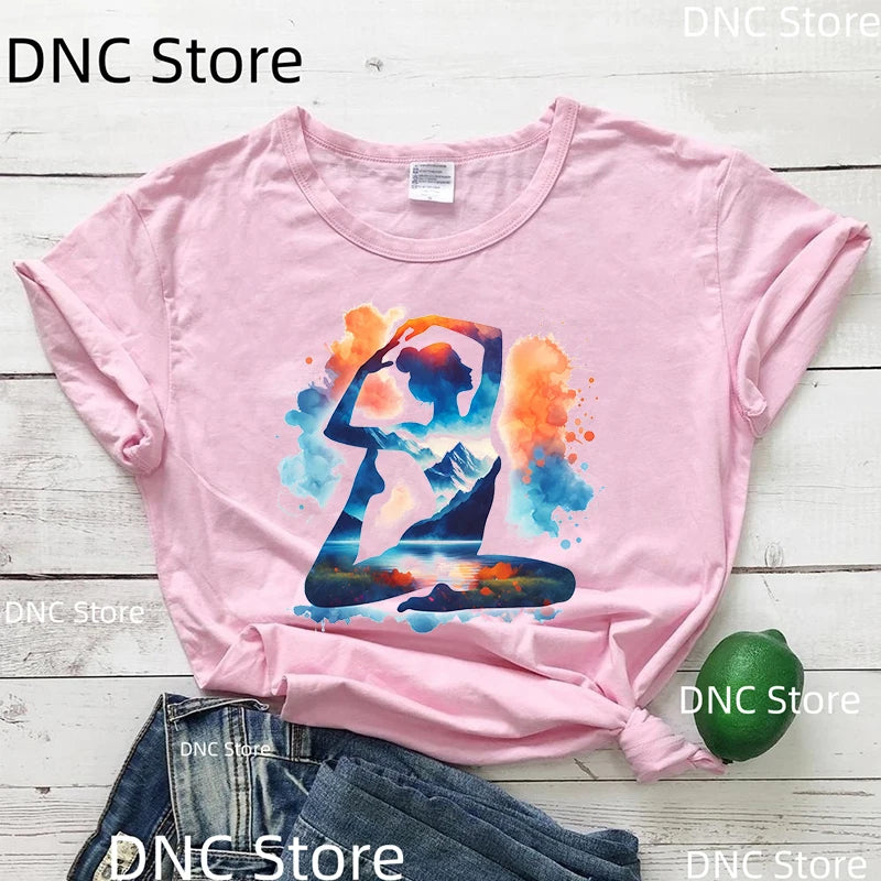 T-shirt Harajuku méditation - Vue arrière imprimé