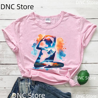 T-shirt Harajuku méditation - Vue arrière imprimé