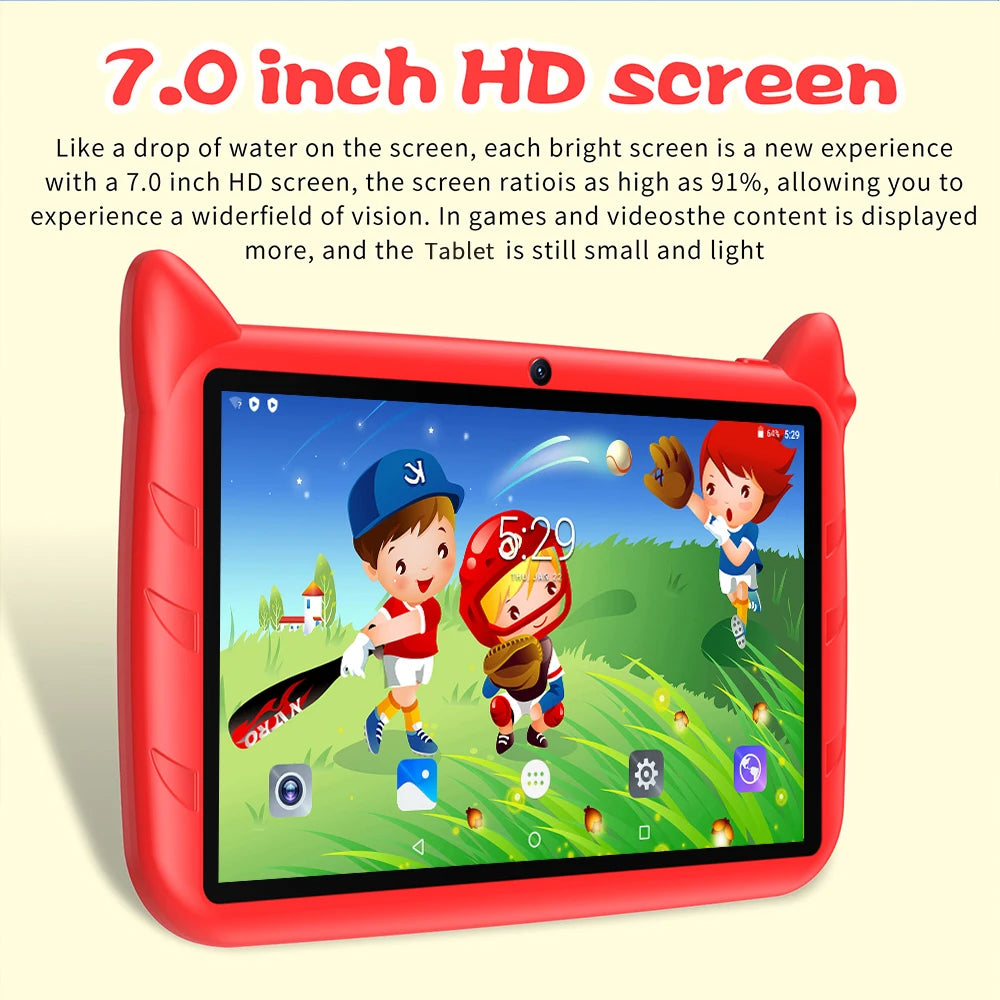 BDF-Tablette Android 13 pour enfants 7 pouces écran HD 1 To 4 Go RAM 64 Go ROM WiFi 5G batterie 4000mAh Doba Store