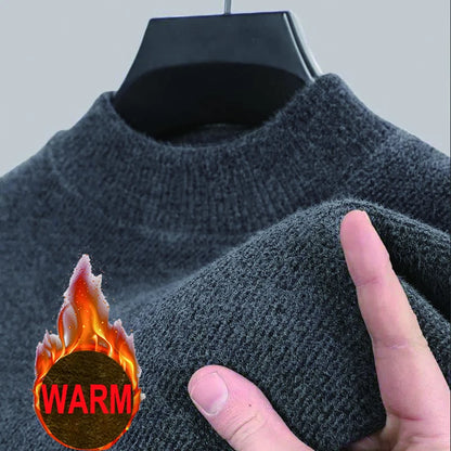 Pull en cachemire de vison pur pour hommes col rond tricot grande taille 4XL chauffant Doba Store hiver