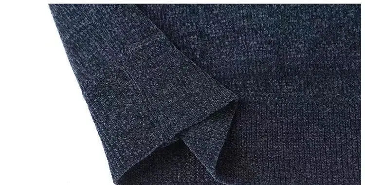 Pull en cachemire de vison pur pour hommes col rond tricot 4XL hauts d'hiver à manches longues Doba Store