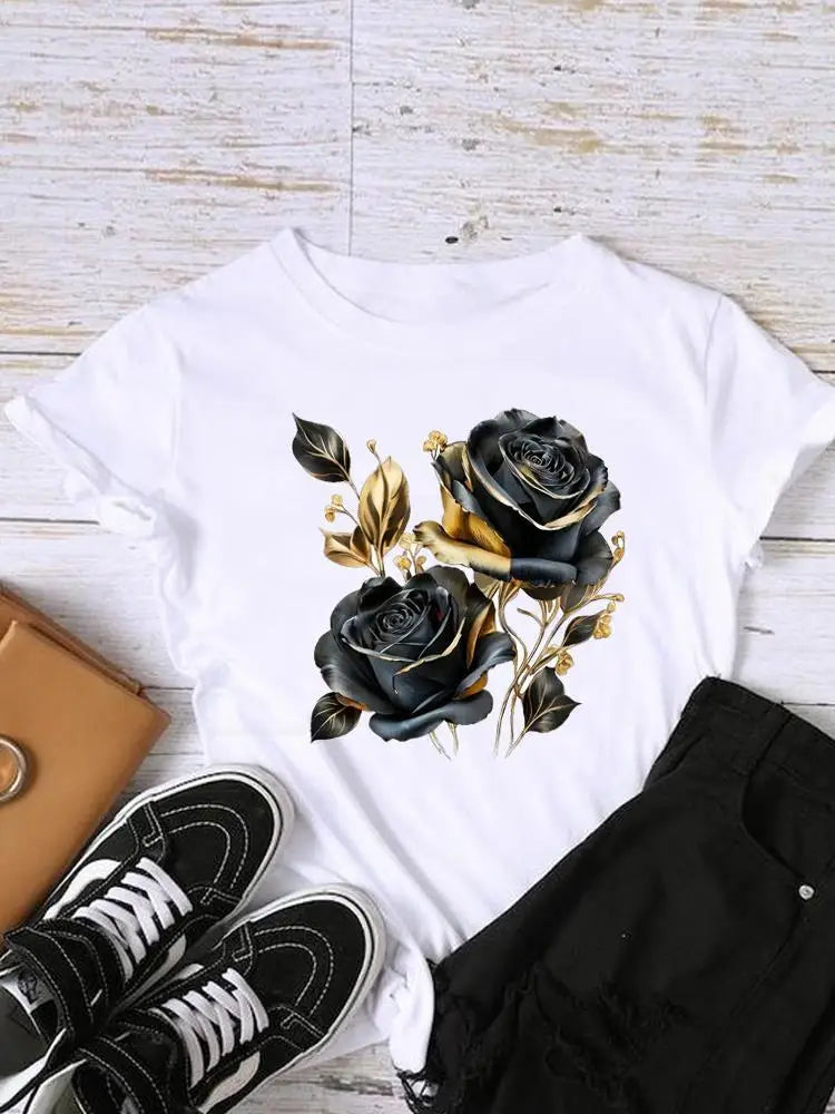 Haut imprimé floral - Vue portée style streetwear