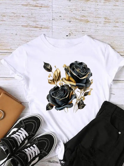 Haut imprimé floral - Vue portée style streetwear