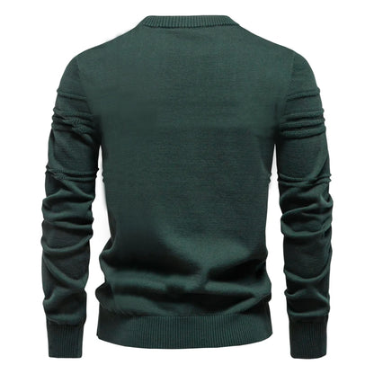 AIOPESON hommes col rond pull tricoté coton rayé qualité automne hiver chaud chandails pour hommes Doba Store vue dos