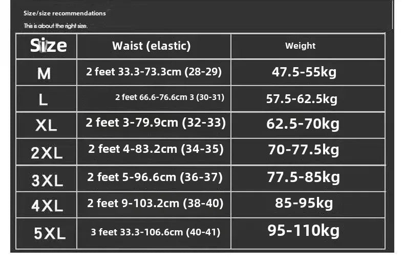 Tableau des tailles pour pantalon décontracté doublé polaire pour homme coupe ample épais chaud longueur cheville en laine Doba Store