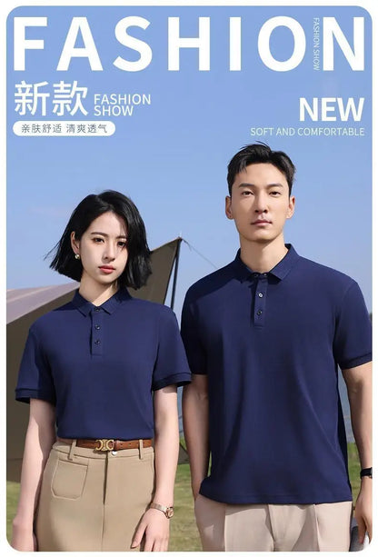 Modèles portant T-shirt à revers de haute qualité, chemise manches courtes assistant magasin Audi car 4S Doba Store 2025