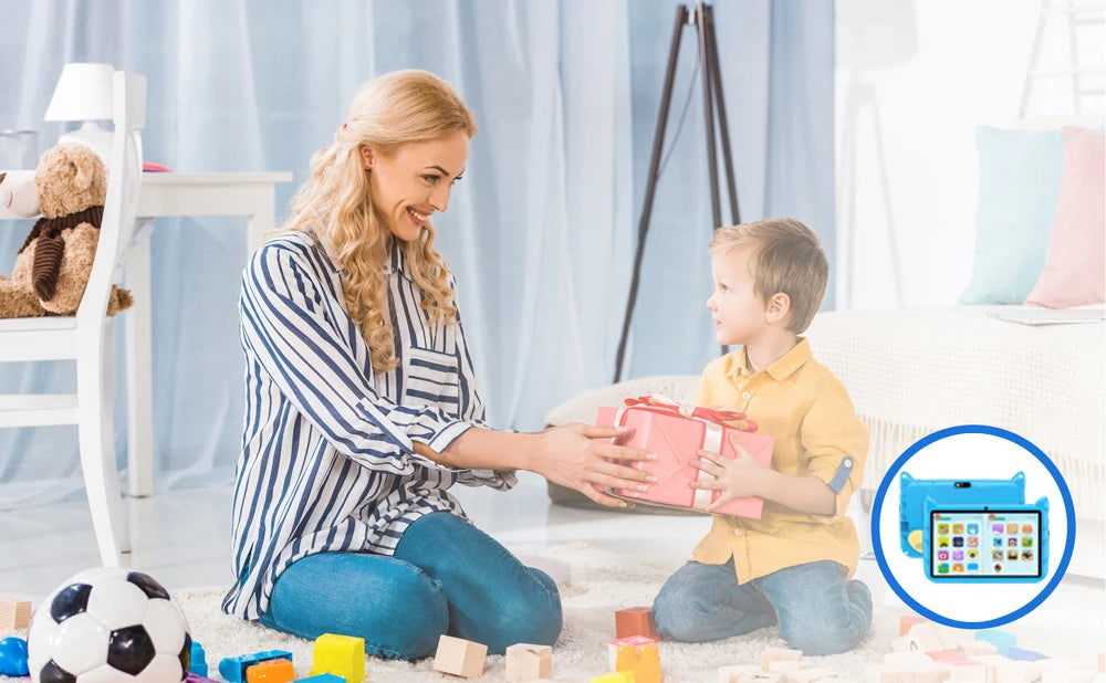 BDF-Tablette Android 13 pour enfants, extension 1 To, 4 Go RAM, 64 Go ROM, WiFi 5G, batterie 4000mAh, cadeau enfant Doba Store