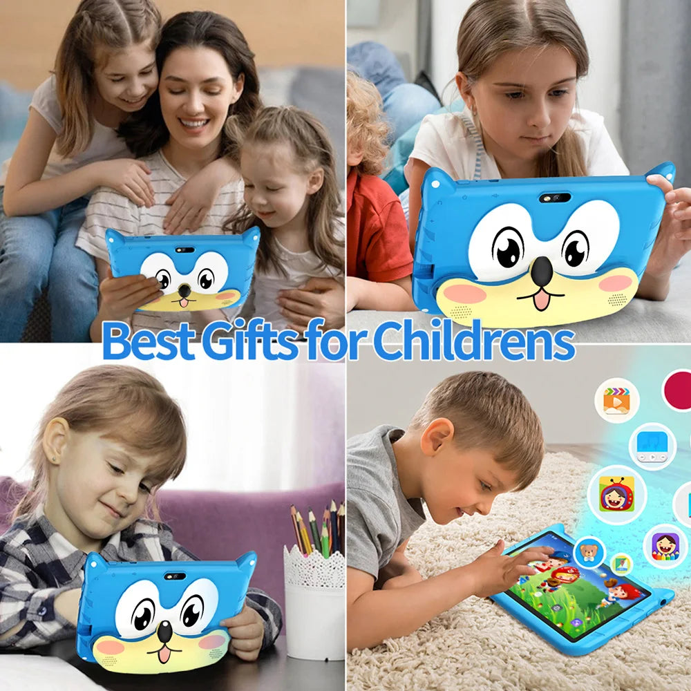BDF-Tablette Android 13 pour enfants 7 pouces, 4 Go RAM, 64 Go ROM, WiFi 5G, batterie 4000mAh Doba Store cadeau éducatif