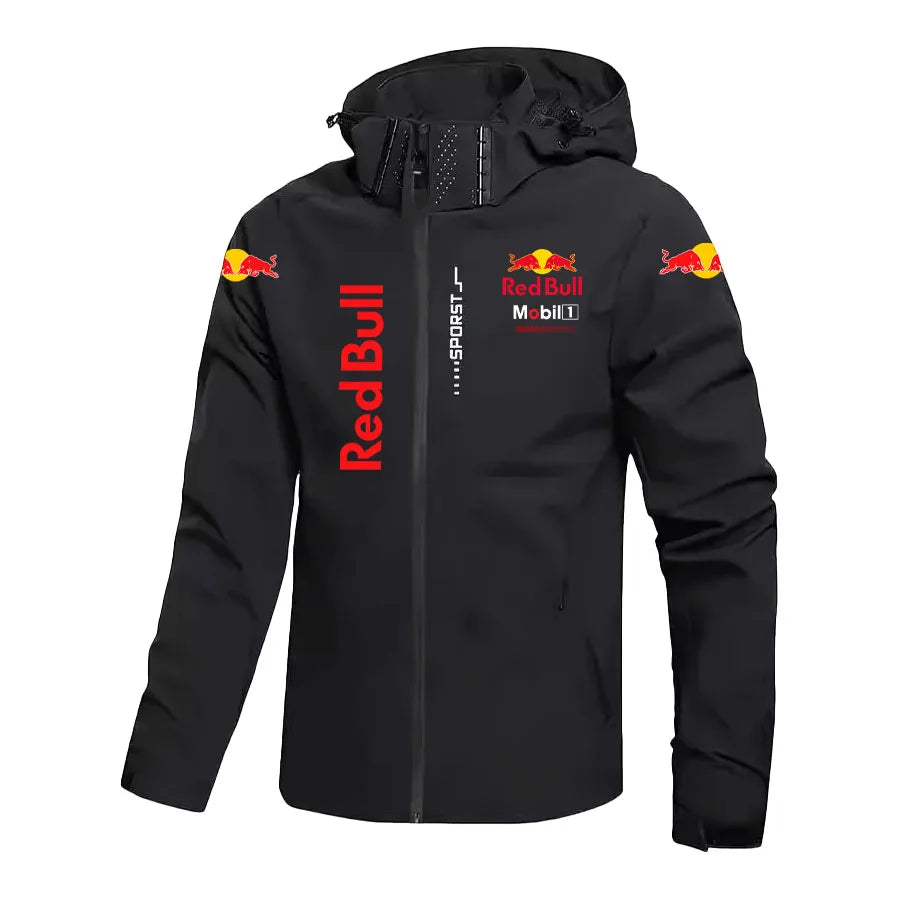Red Bull doudoune manteau pour hommes printemps et automne Style à capuche détachable extérieur coupe-vent et imperméable Doba Store