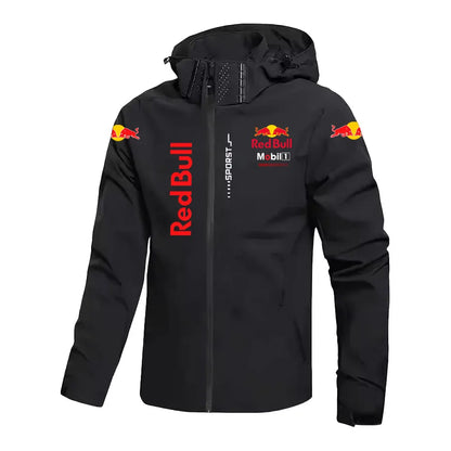 Red Bull doudoune manteau pour hommes printemps et automne Style à capuche détachable extérieur coupe-vent et imperméable Doba Store