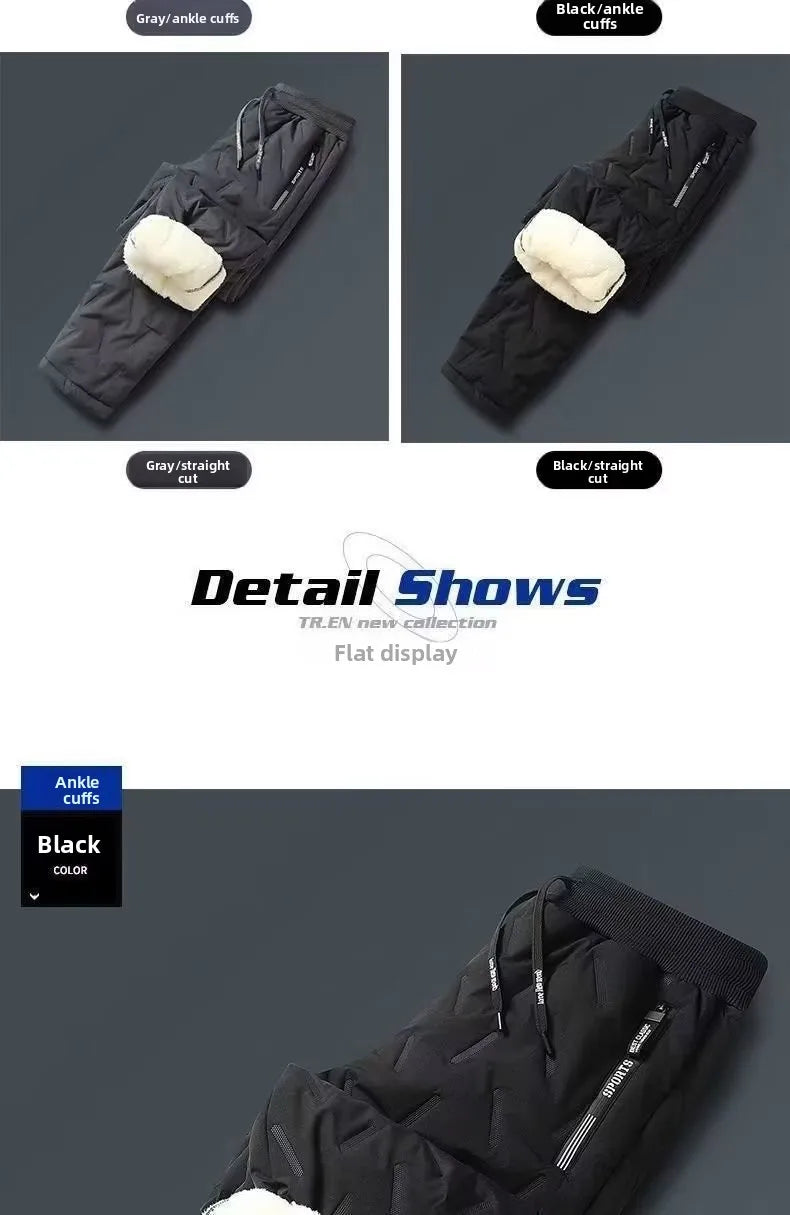 Pantalon de neige en velours d'agneau pour homme doublure Fce coupe-vent chaud coton hiver Doba Store