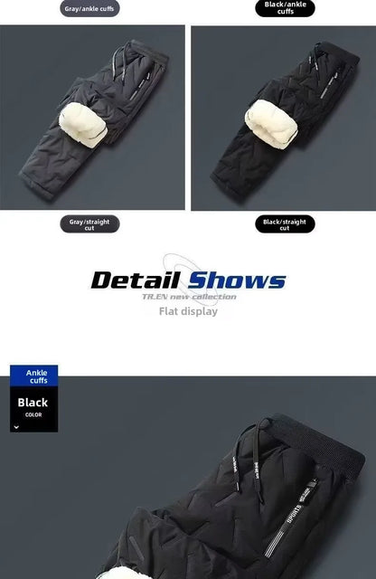 Pantalon de neige en velours d'agneau pour homme doublure Fce coupe-vent chaud coton hiver Doba Store