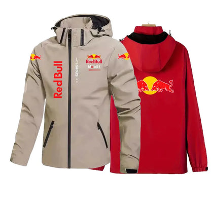 Red Bull doudoune manteau pour hommes printemps et automne style à capuche détachable extérieur coupe-vent et imperméable par Doba Store