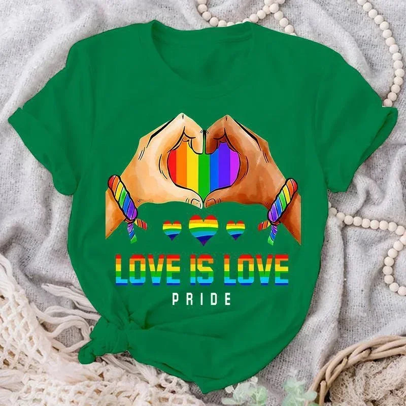 Haut Pride décontracté - T-shirt Love Is Love été