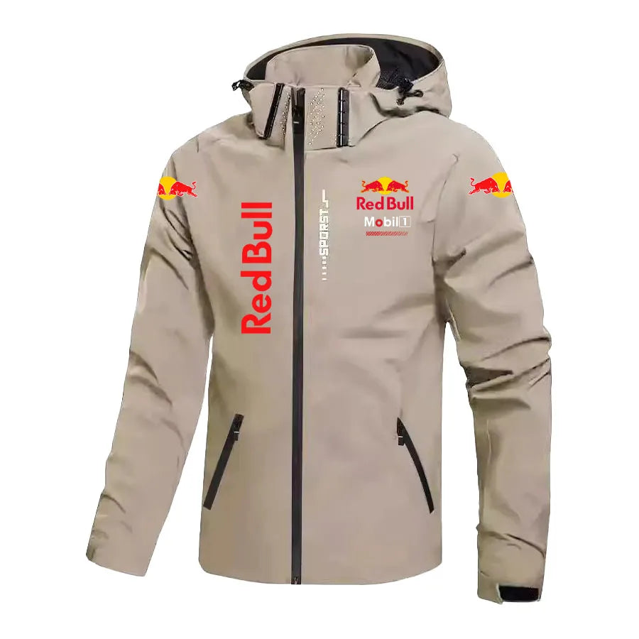 Red Bull doudoune manteau pour hommes printemps et automne Style à capuche détachable extérieur coupe-vent et imperméable Doba Store