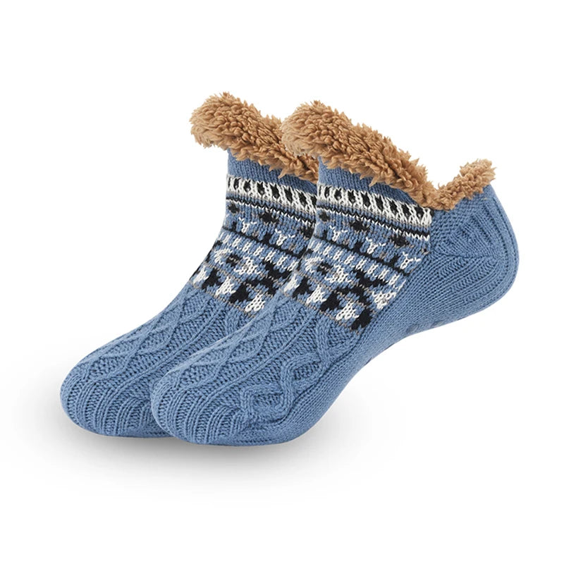 Chaussettes thermiques pour hommes pantoufles moelleuses d'hiver chaudes antidérapantes Doba Store pour dormir à la maison