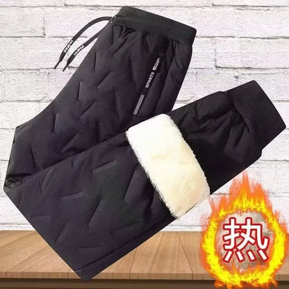 Pantalon de neige en velours d'agneau pour homme doublure Fce coupe-vent chaud coton hiver par Doba Store
