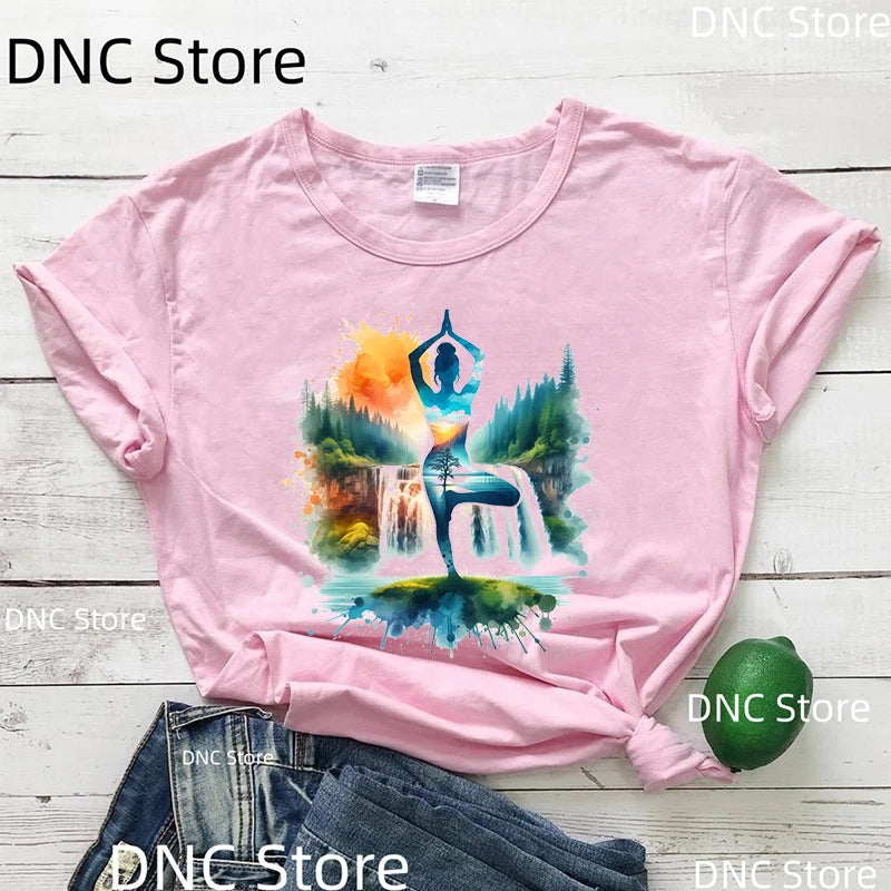 T-shirt Harajuku yoga - Mesures et dimensions