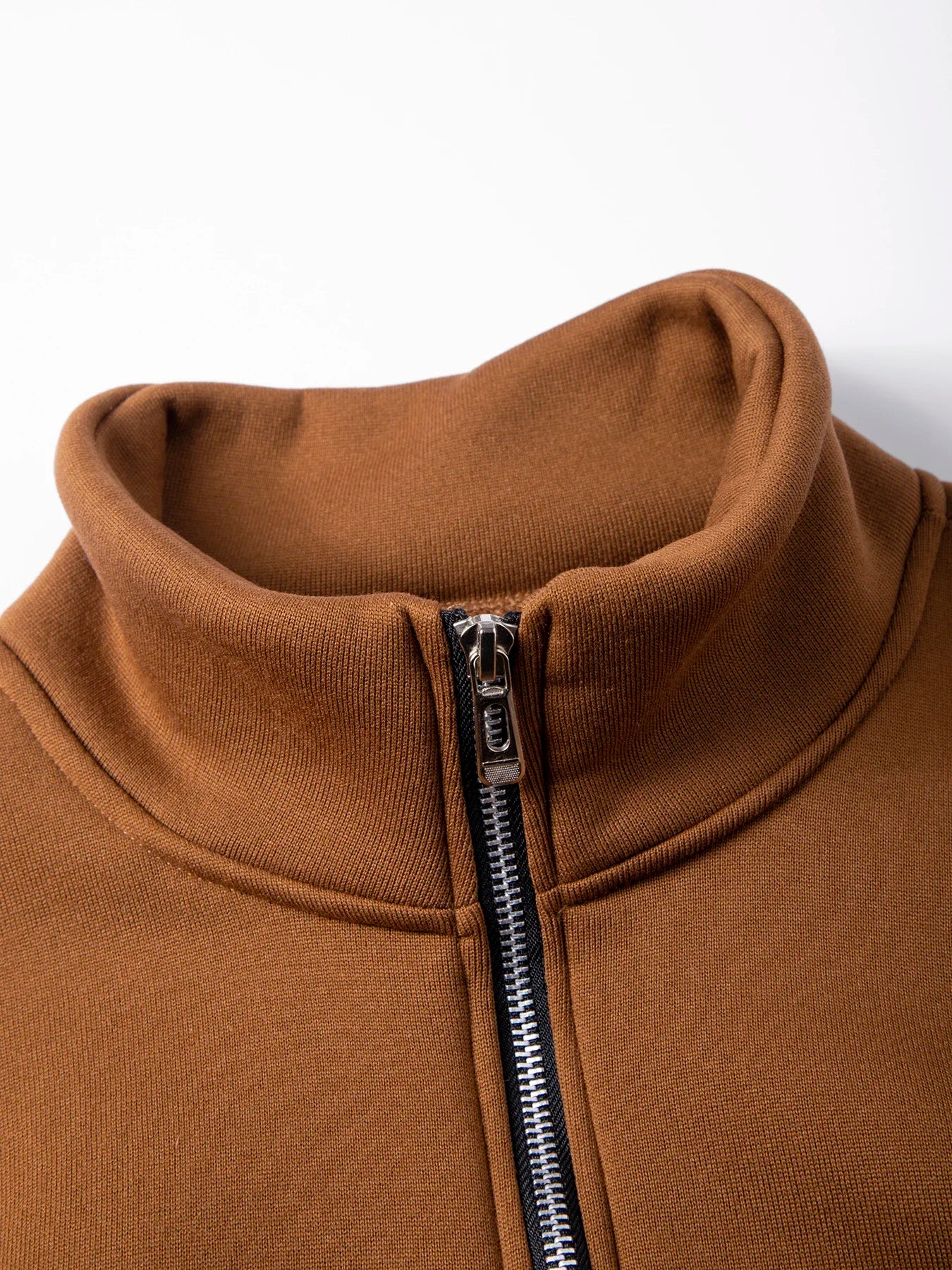 Automne hommes pull à fermeture éclair col roulé chandails chauds couleur unie manches longues mode mâle Doba Store