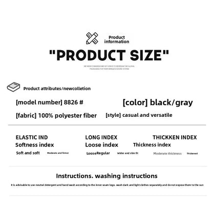 Pantalon de sport en coton épais pour hommes jambe droite décontracté coupe ample chaud style papa grande taille hiver Doba Store