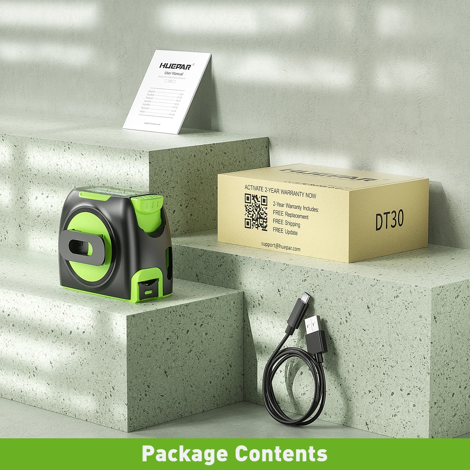 Mesure laser Huepar DT30 - Précision professionnelle pour bricolage