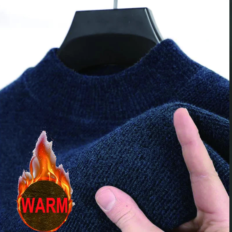 Pull en cachemire de vison pur pour hommes col rond tricot grande taille 4XL Doba Store qualité hiver chaud manches longues