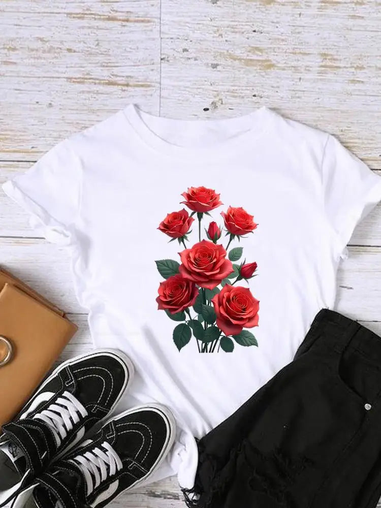 T-shirt floral femme - Options de personnalisation