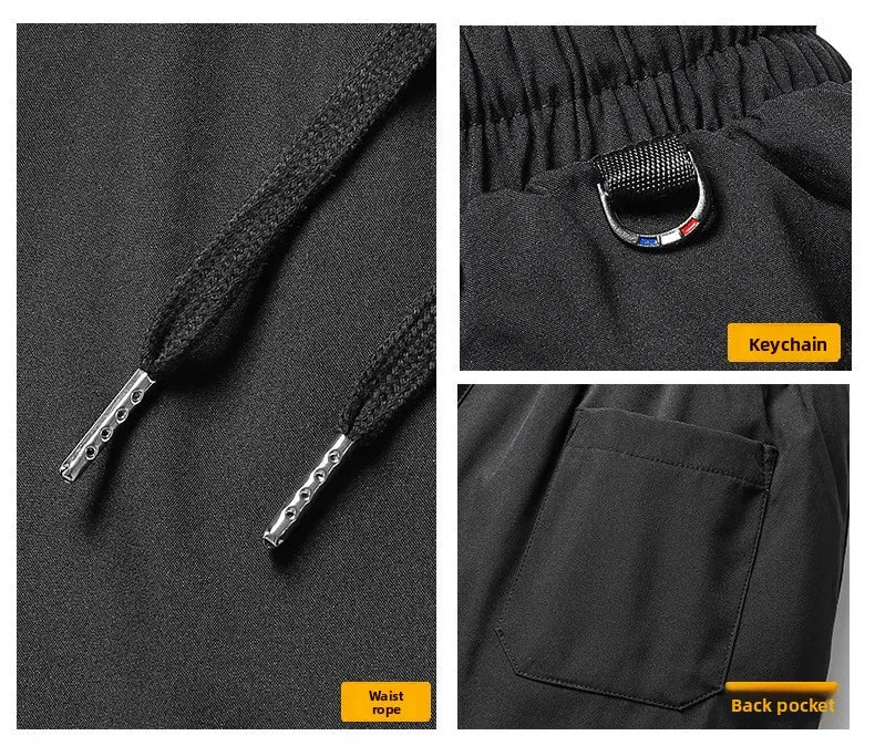 Pantalon de sport en coton épais pour hommes, jambe droite, décontracté, coupe ample, chaud hiver par Doba Store