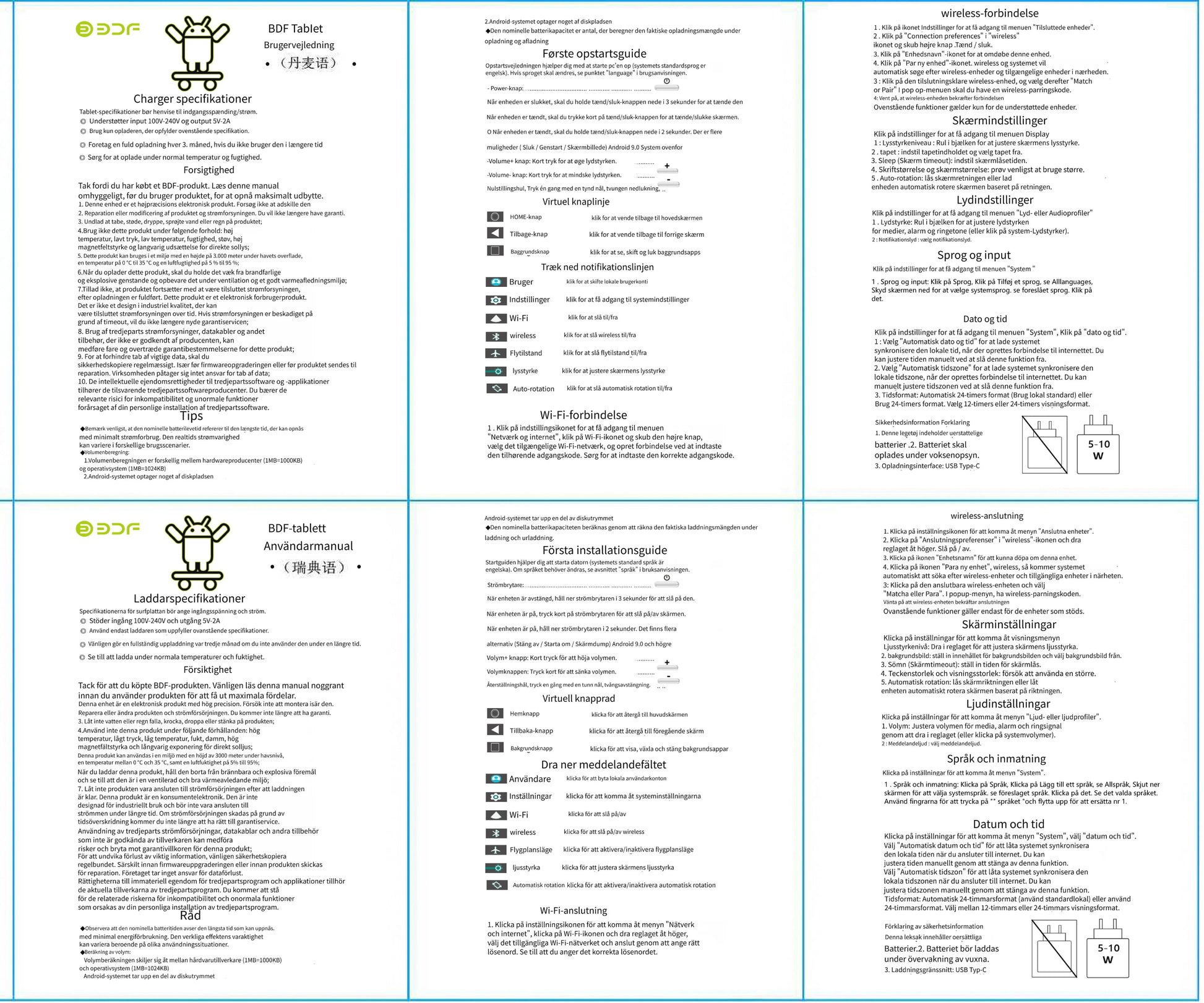 BDF-Tablette Android 13 pour enfants 7 pouces, 4 Go RAM 64 Go ROM batterie 4000mAh WiFi 5G Doba Store cadeau enfant