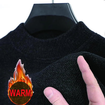 Pull en cachemire de vison pur pour hommes col rond tricot grande taille 4XL hauts d'hiver à manches longues Doba Store