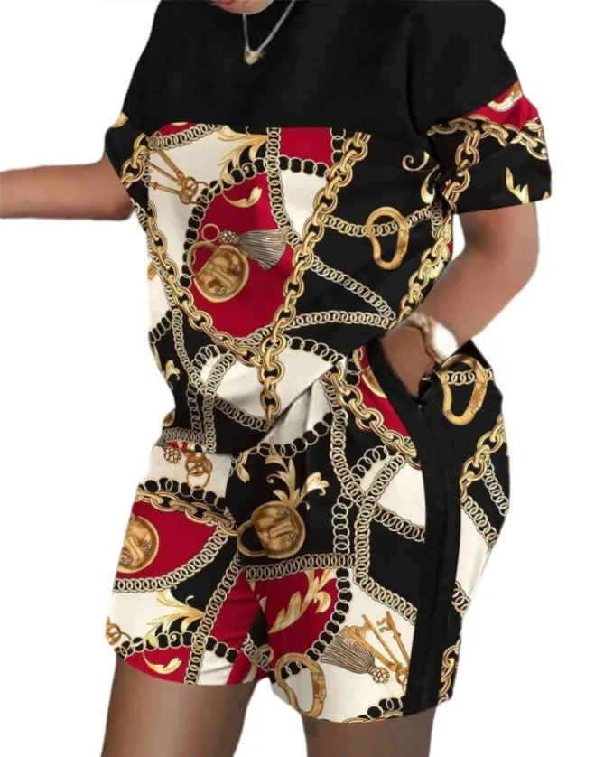 Ensemble rétro Y2K - Détail t-shirt col rond