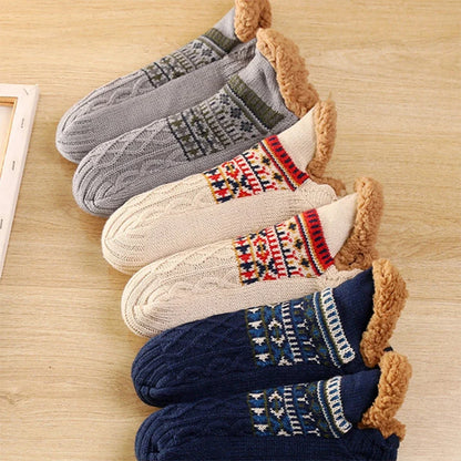 Chaussettes thermiques pour hommes, pantoufles moelleuses d'hiver chaudes antidérapantes par Doba Store confortables et épaisses