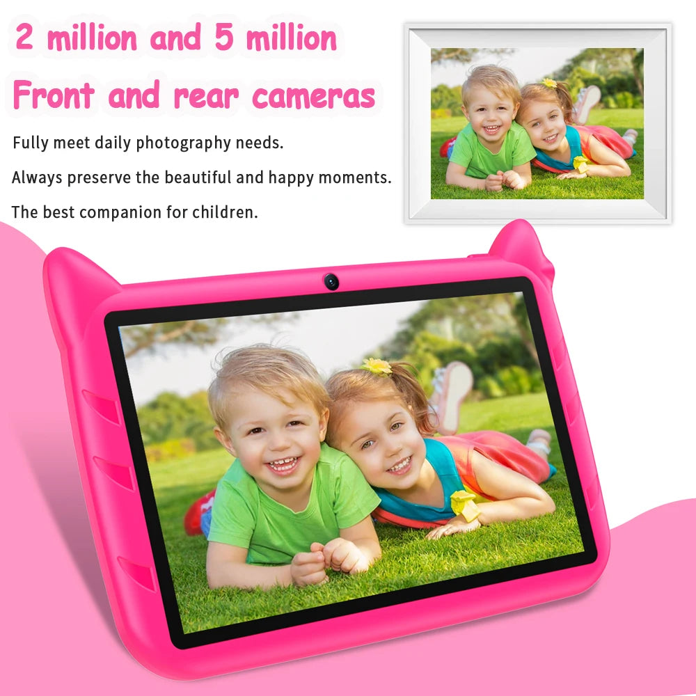 BDF-Tablette Android 13 pour enfants 7 pouces rose avec double appareil photo 2M et 5M WiFi 5G batterie 4000mAh Doba Store