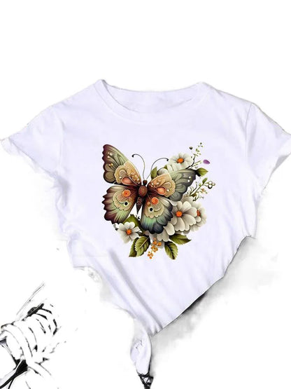 T-shirt imprimé floral - Style urbain décontracté