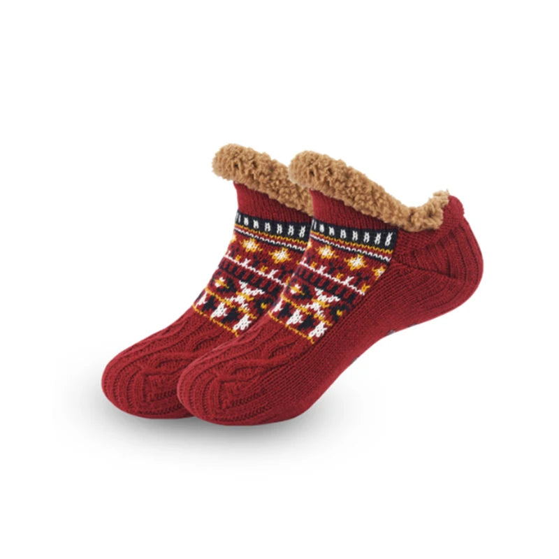 Chaussettes thermiques pour hommes, pantoufles moelleuses d'hiver chaudes antidérapantes Doba Store pour maison et sommeil
