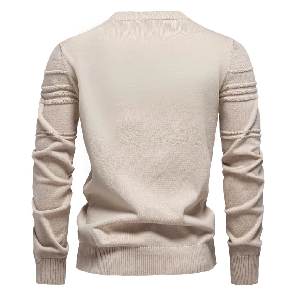 AIOPESON hommes col rond pull pull tricoté coton rayé qualité automne hiver chaud chandails pour hommes Doba Store