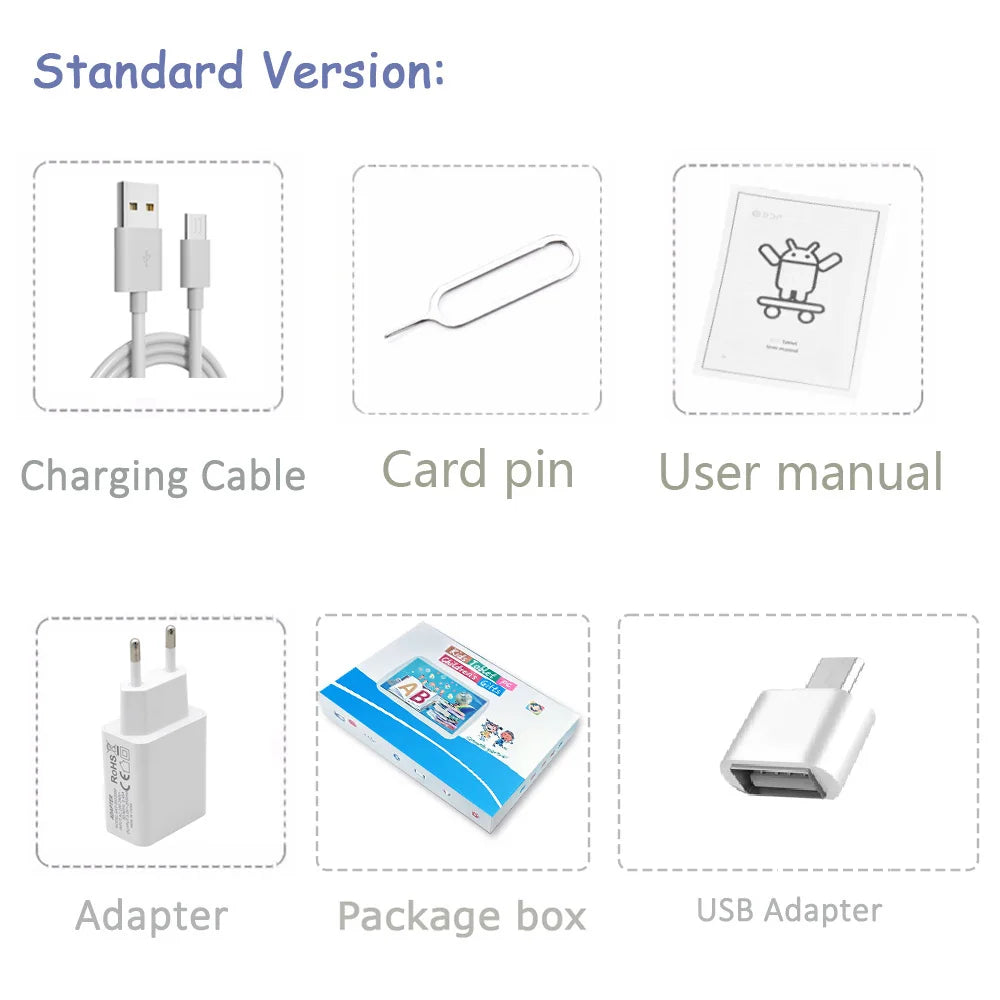 Accessoires standard BDF-Tablette Android 13 pour enfants extension 1 To 4 Go RAM 64 Go ROM WiFi 5G batterie 4000mAh Doba Store