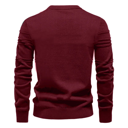 AIOPESON hommes col rond pull pull tricoté coton rayé qualité automne hiver chaud chandails pour hommes Doba Store vue dos