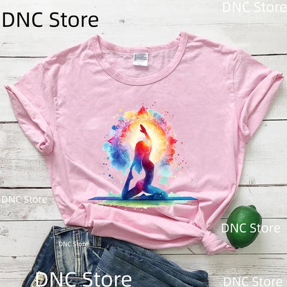 T-shirt yoga femme - Détail imprimé Harajuku kawaii